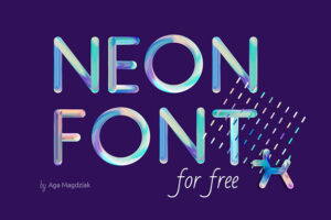 Neon Free PSD Font