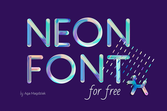 Neon Free PSD Font