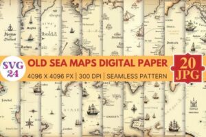 Old Sea Maps Digital Paper