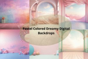 Pastel Colored Dreamy Digital Backdrops
