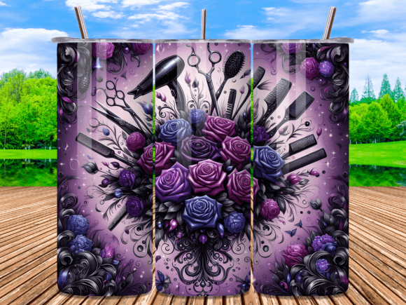 Pink & Purple Hair Salon Tumbler Wrap