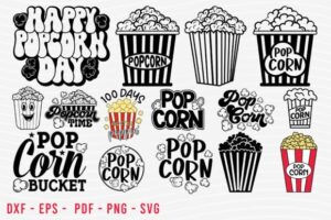 Popcorn Svg Bundle Free