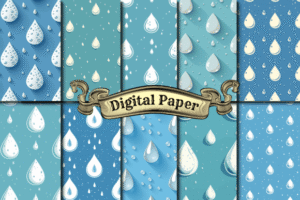 Rain Digital Paper. Raindrop
