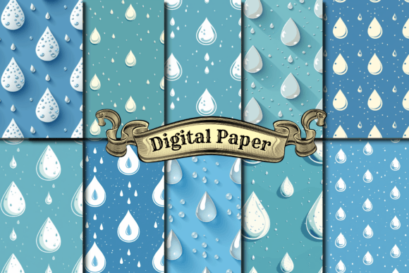 Rain Digital Paper. Raindrop