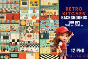 Retro Kitchen Backgrounds
