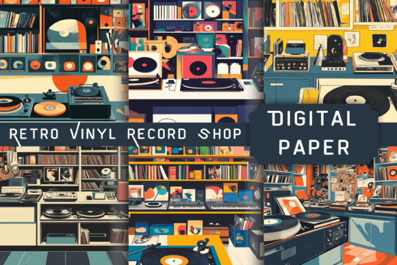 Retro Vinyl Record Shop