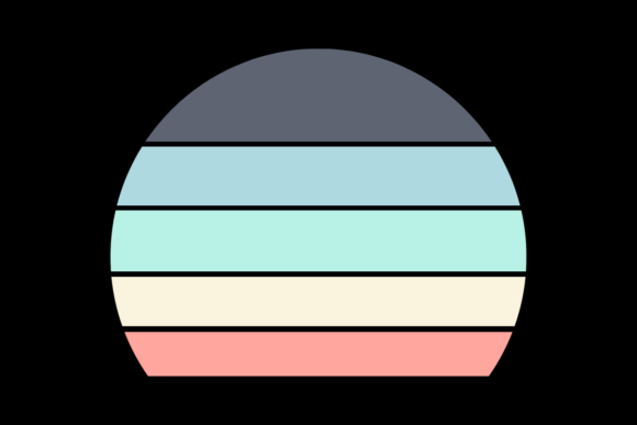 Retro Sunset Vintage - 5 Stripes