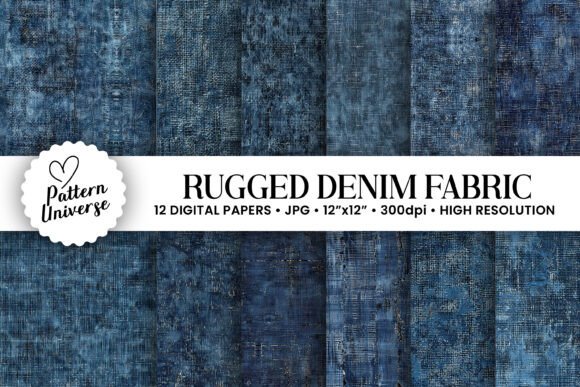 Rugged Blue Denim Fabric Texture