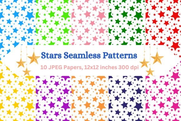 Seamless Stars Digital Paper Pack