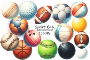 Sport Ball Sublimation Clipart