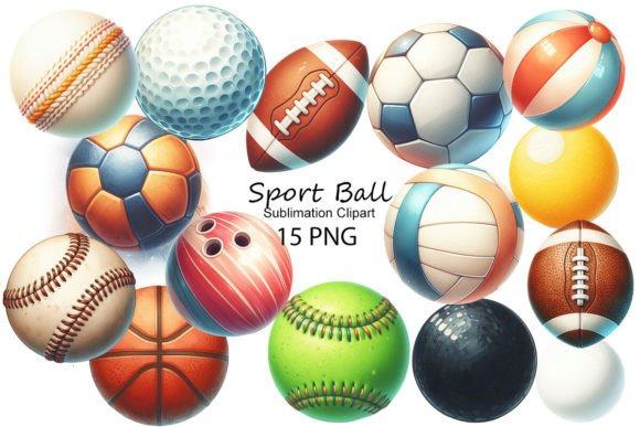 Sport Ball Sublimation Clipart