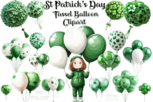 St Patrick's Day Tassel Balloon Clipart