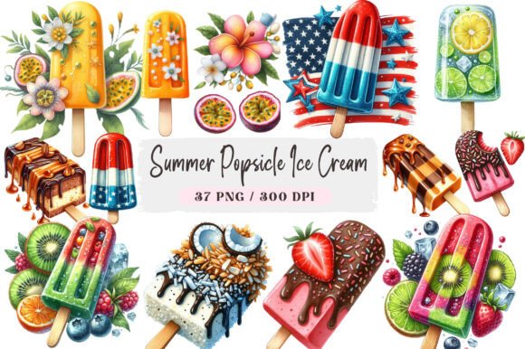 Summer Popsicle Ice Cream Clipart