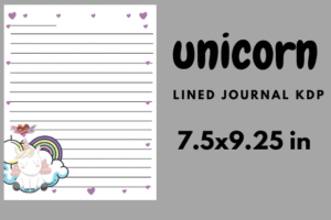 Unicorn Lined Journal KDP