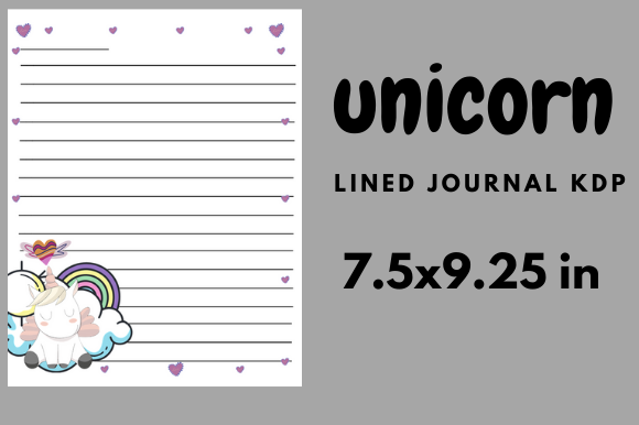 Unicorn Lined Journal KDP