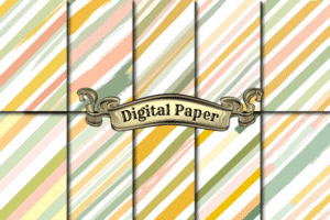 Vintage Candy Stripes Digital Paper