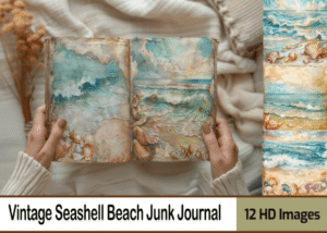 Vintage Seashell Beach Junk Journal