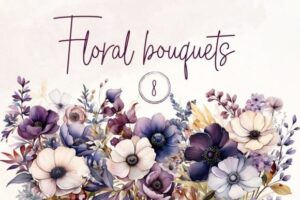 Watercolor Flowers Bouquet Png Clipart