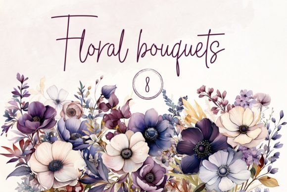 Watercolor Flowers Bouquet Png Clipart