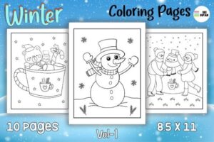 Winter Coloring Page for Kids -01