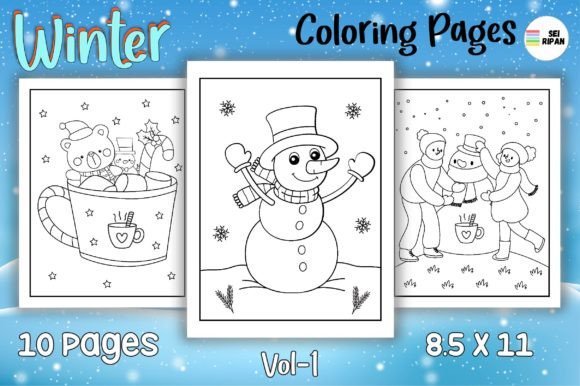 Winter Coloring Page for Kids -01