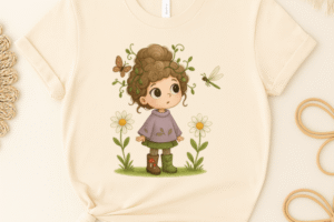 Cute Girl Quirky Sublimation Clipart Png