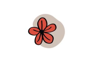 Flowers Line Art Vintage Style